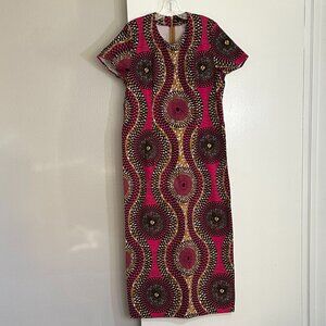 African Print Stretch Maxi Tunic